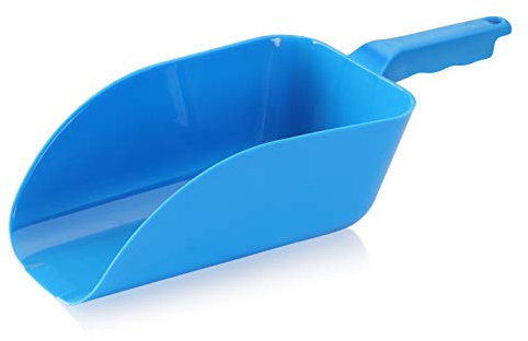New Star Foodservice 34462 Polycarbonate Plastic Utility Ice Scoop. Blue, 64-Ounce