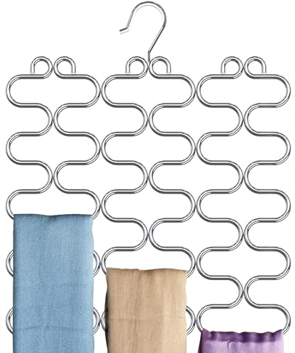 Deco Brothers Scarf Hanger for Closet, 23 Loop, Chrome