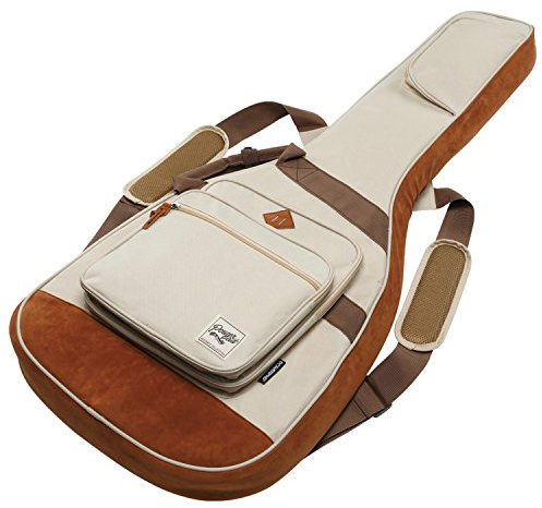 Ibanez IAB541-BE PowerPad Designer Acoustic Guitar Gig Bag – Padded 41–43″ Acoustic Guitar Bag | Multiple Exterior Pockets for Accessories | Lightweight - Beige