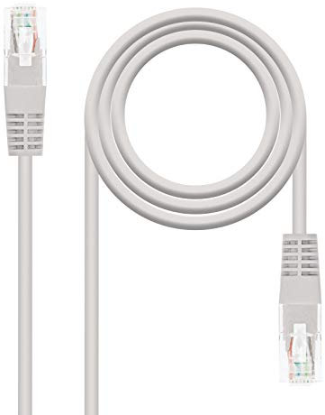 Nanocable 10.20.0401 - Cavo di Rete Ethernet Rj45 Cat. 6 Utp Awg24, Grigio, 1 ms