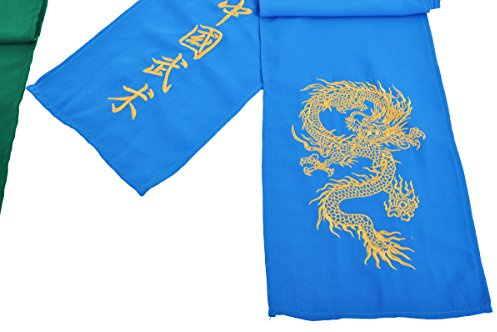 ShenLong - Ceinture Kungfu - Dragon Brodé, Classique - Bleu