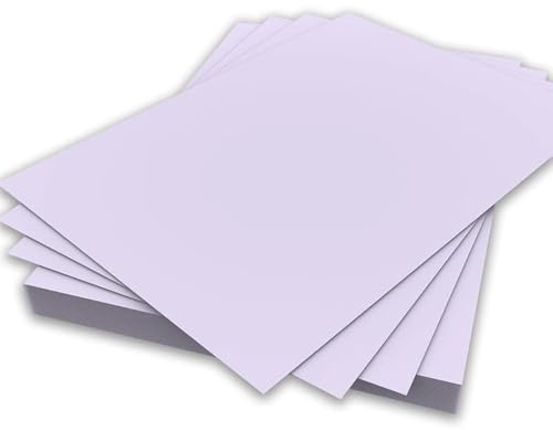 A4 Lilac Colour Paper 80gsm Sheets Double Sided Printer Paper Copier Origami Flyers Drawing School Office Printing 210mm x 297mm (A4 Lilac Paper - 80gsm - 50 Sheets)