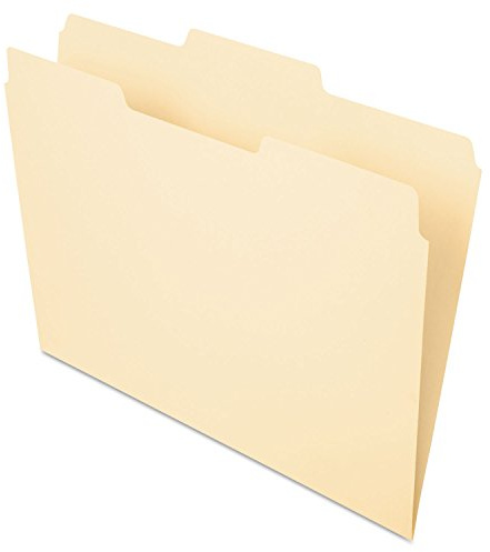 Pendaflex File Folders, Letter Size, Manila, 1/3 Cut, 100/BX (752 1/3-2)