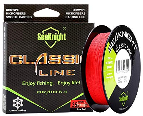 SeaKnight Classic 4 brins Tresse Fil de Peche 300M/500M Ligne Tresse, Plus forts et Plus Lisse Ligne de pêche 6–80LB
