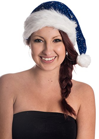 Gorros Gorro de Navidad Papá Noel Santa Claus navideños para niños Animales Sombrero Gorras Padre Felpa Azul