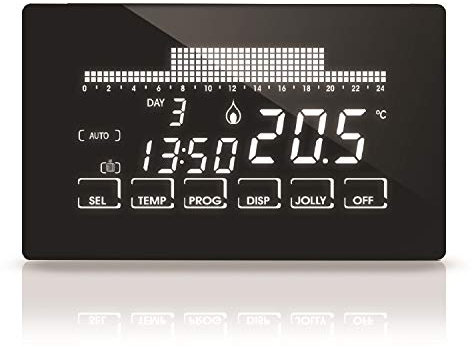 Fantini Cosmi CH193 Cronotermostato Touchscreen Retroilluminato, Nero