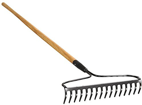 A.M. Leonard Bow Rake with Ash Handle - 16.5 Inches/16 Tines