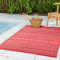 FAB HAB Outdoor-Teppich - wetterfest, farbecht, wendbar - recycelter Premium-Kunststoff - gestreift - Terrasse, Balkon, Garten, Flur, Bad - Kunststoffteppich Cancun Sonnenuntergang, 120x180 cm