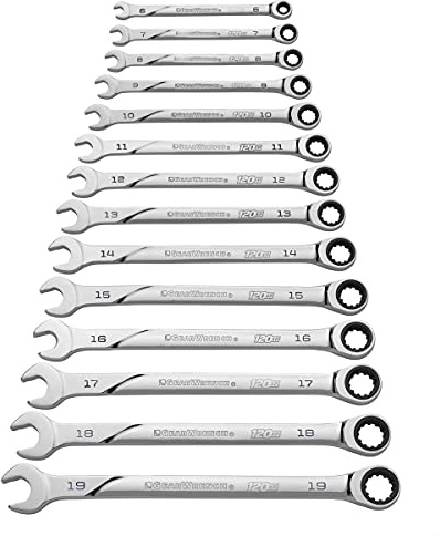 GearWrench Universal Spline XL Ratcheting Combination SAE Wrench Set - 86426