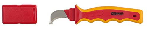 KS Tools 117.1331 Isoliertes Kabelmesser mit Hakenklinge, 200mm