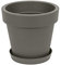 Prosperplast Blumentopf Übertopf inkl. Untersetzer Blumenkübel 34.5 x 32 cm grau Pflanzkübel Pflanztopf Kunststoff Lofly