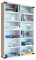 VCM Holz CD DVD Wandregal/Wandvitrine | Vitrine mit 2 ESG-Sicherheitsglastüren. | Maße: H. 92 x B. 60 x T. 18 cm | 10 Variable Einlegeböden - Zuntisa Weiß