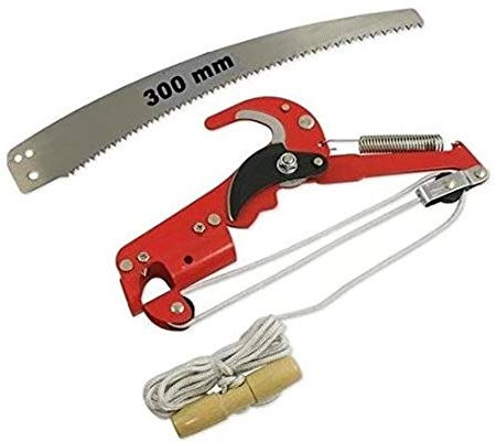 De Luca SVETTATOIO Taglia Rami in Metallo AZIONAMENTO A Corda + SEGACCIO 300 mm