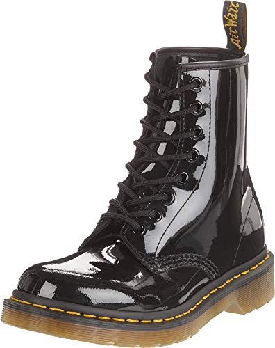 Dr. Marten 's 1460 Schwarz Patent Damen Schnürstiefel Stiefel,Schwarz (Black),36 EU