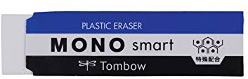 Tombow Mono Smart Eraser, 9g, White, Rectangular, PVC, Finest Erasing