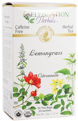 Celebration Herbals - Organique Caféine Gratuit Citronnelle à base de plantes Thé - 24 Thé Sacs