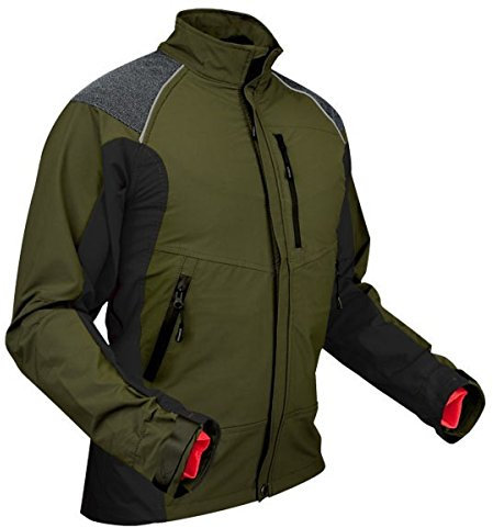 Pfanner atmungsaktive Funktionsjacke mit Stretch und robusten Aramid-Fasern, Farbe:Oliv, Größe:XXL
