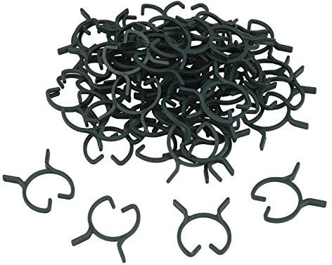 KINGLAKE 100 Stück Pflanzenclips Pflanzenklammern, Tomatenclips, Pflanzen Clips, Tomaten Befestigung Clips, Pflanzenringe Blumenklammern Rankhilfe Klammern für Pflanzen (L)