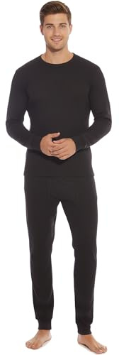 At The Buzzer Thermal Underwear Set for Men 95962-Black-L