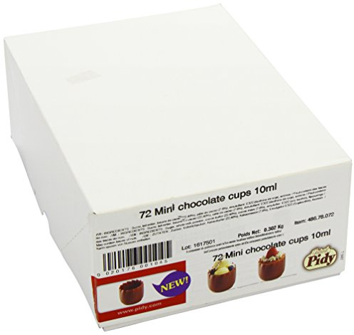 Pidy Mini Milk Chocolate Cups, 10 ml - Pack of 72
