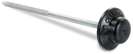 Onduline - Spezialnägel Rillennägel mit PVC-Kopf schwarz 2,8x65mm 400er Set - Geriffelte Dachpappennägel für Easyline, Base, Ondalux Wellplatten - Befestigungsmaterial Zubehörteile für Dachsysteme