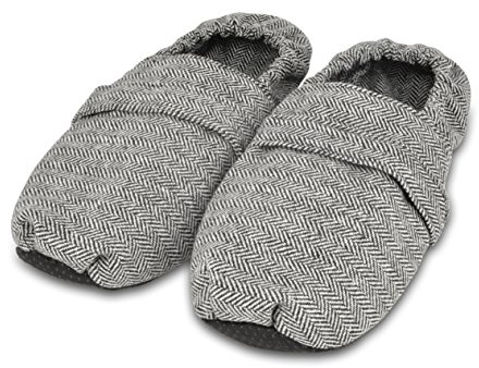 Zhu-Zhu Microwavable Slippers Herringbone Unscented Feet Warmers - One Size UK 7-10