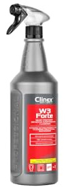 Clinex W3 Forte Badreiniger, Entkalker Und Rostentferner, Putzmittel für Bad Kalk & Schmutz, WC Reiniger Sprühflasche Und Geruchsneutralisierer