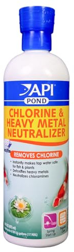 API POND CHLORINE & HEAVY METAL NEUTRALIZER Pond Water Neutralizer 16-Ounce Bottle