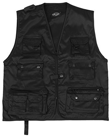 Mil-Tec Herren Jagd- Jagd Und Anglerweste, Schwarz, 4XL EU