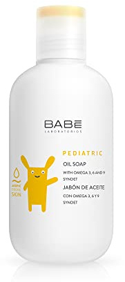LABORATORIOS BABÉ - Jabón de Aceite Pediátrico 200ml | Gel Bebé Piel Atópica y Muy Seca | Jabón Pediátrico para un Cuidado Especial | Calma la Piel y Alivia la Sequedad