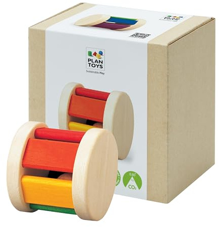 PlanToys 1355220 - Rueda de madera con sonajero