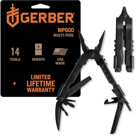 Gerber Gear 47550N MP600 Needle Nose Pliers Multitool Multi-Plier, Black