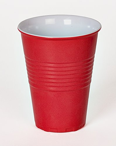 180 Degrees ME0010 Red Set of 4 Reusable Melamine Plastic Party Cups