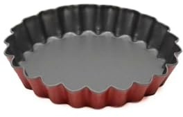 Guardini ROSSANA Lot 4 tartelettes 12 cm Acier antiadhésif Rouge Diamètre 12 cm