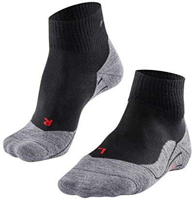 FALKE Tk5 Wander Short W Sso Lana Filo Funzionale Sottili Antivesciche, Calzini da escursionismo Donna, Nero Black-Mix 3010, 41-42