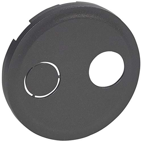 Legrand 067887 Enjoliveur Céliane pour Prise pour Réseaux Câblés Type F à Visser, Finition Graphite