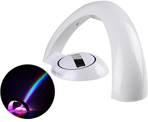 Itian LED Projecteur d'arc-en-Ciel Lampe Veilleuse pour Enfant, Décoration de Chambre, Veilleuse Enfant Arc en Ciel