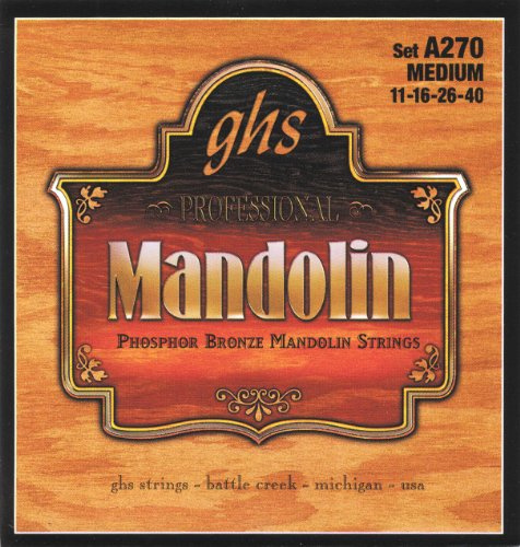 GHS Professional - A270 - Mandolin String Set, Loop End, Phosphor Bronze, Medium, .011-.040