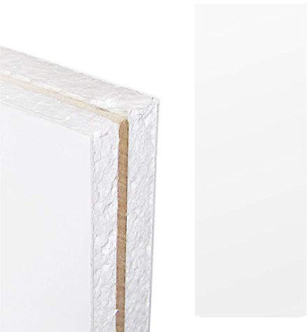 White UPVC Flat Door Panel MDF Reinforced (W: 1500mm x H: 750mm x D: 20mm) 20mm Thick Plastic