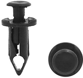 sourcing map Car Fender 8mm Dia Hole Push in Type Plastic Clips Rivets Fastener Black 20 Pcs