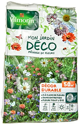 Vilmorin 5867150 Pack de Graines Mélange de Fleurs Durable Pluriannuel 50 m²