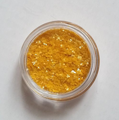 New Nail Art Glitter Yellow Glittery Powder Powder 3g Tin Insert for Inserting into 3000pcs Nail Art Decoration