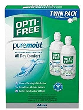 Opti-Free Puremoist Multi-Purpose Disinfecting Solution, Twin Pack, 10 Ounces Per Bottle