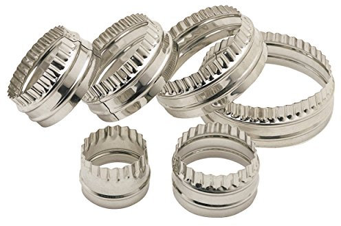 Kitchen Craft - Set de moldes para Masa y Galletas (6 Piezas, Doble Filo, Acero Inoxidable)