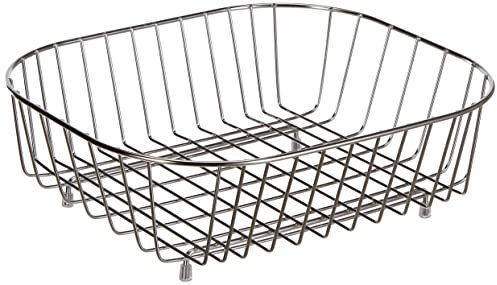 Delfinware 3950SS Stainless SteelOval Sink Basket, Steel, Silver