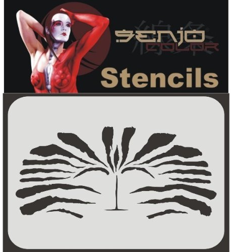 Senjo Color Plantillas para aerógrafo Stencil A4 – FaceArt Fantasy 2 – resistente a disolventes, para cosplay, fantasía, teatro
