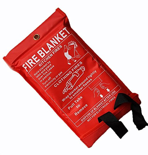 Babz Fire Blanket Large Quick Release Fighting Tabs in Case 1M X 1M