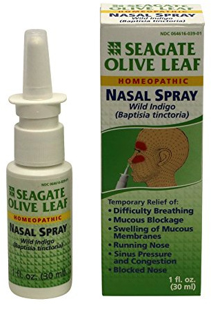 Seagate Products Homeopathic Olive Leaf Nasal Spray (Pack of 1) 1 Ounce
