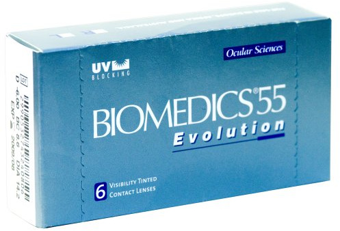 BIOMEDICS EVOLUTION Biomedics 55 Evolution Monatslinsen weich, 6 Stück / BC 8.6 mm / DIA 14.2 / -0,25 Dioptrien