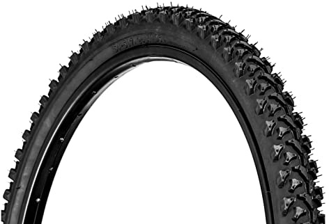 Schwinn Replacement Bike Tire, 24 x 1.95 Mountain Bike Tire, Wide & Blocky Knobs, Puncture Guard, Fits Internal Rim Widths 19mm-29mm, PSI Range 35 to 65